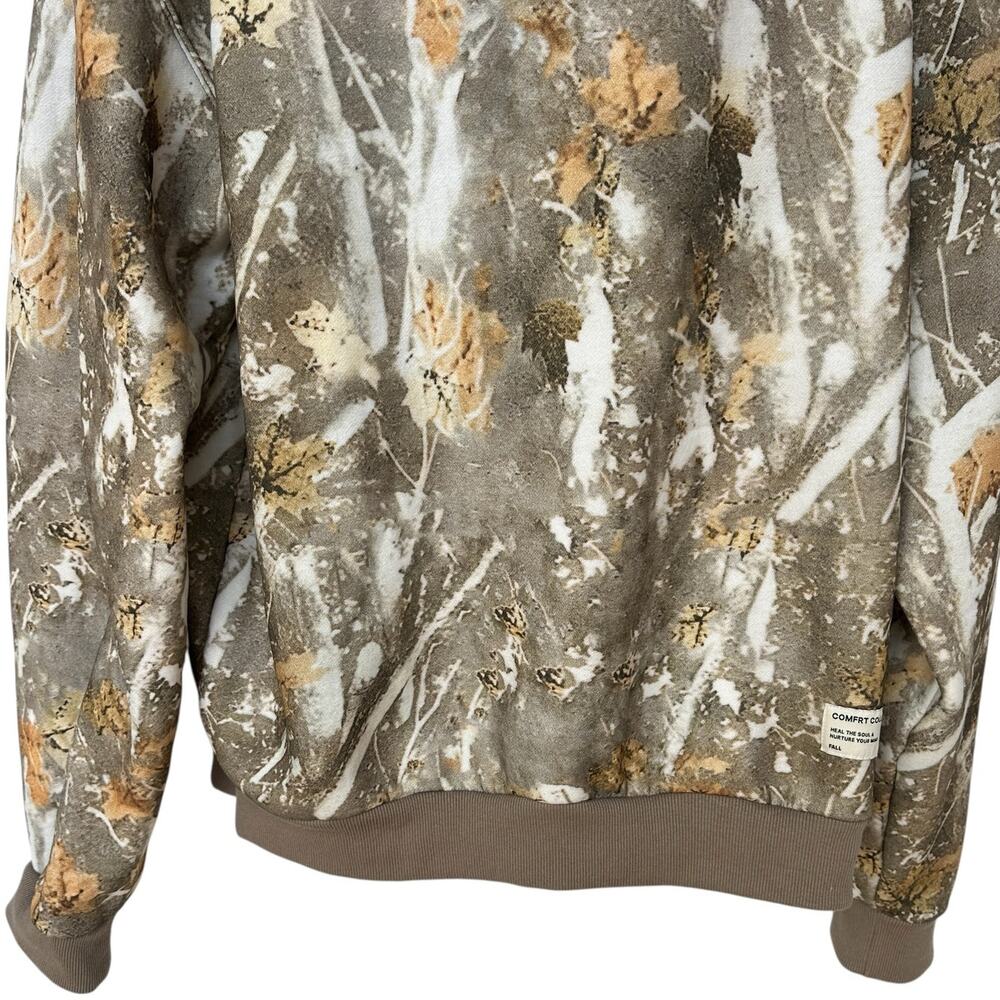 Comfrt The Camo Crew Sweatshirt Camouflage Tan Cream Pullover Men's Size 2XL - Picture 5 of 9